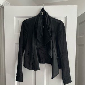 Vince Mixed Denim and Leather Jacket Size Small